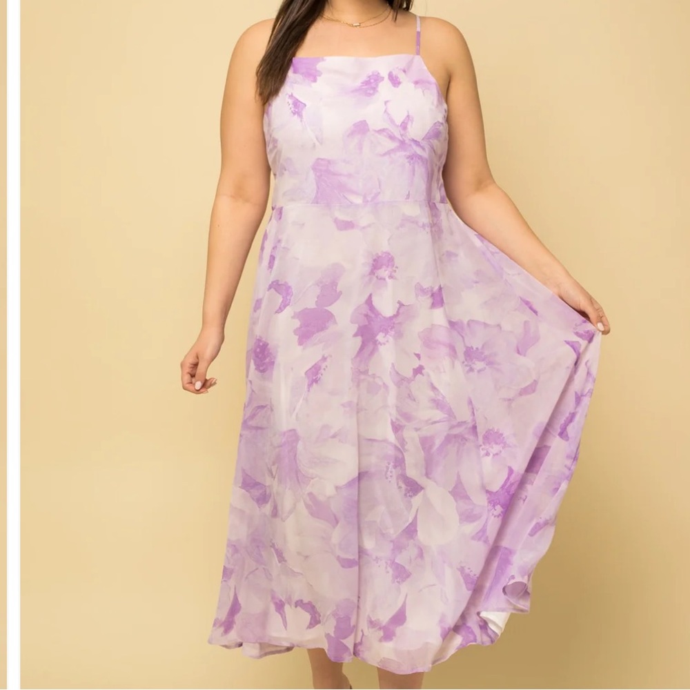 Floral lavender maxi dress 2X